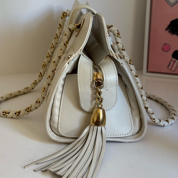 Versace White Quilted Leather Shoulder Bag ✨ - Picture 9 of 17